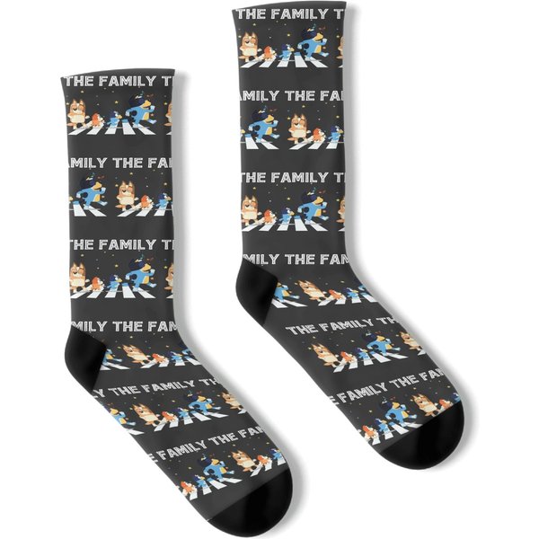 The Family Bluey Cartoon Funny Socks For Family