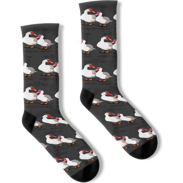 Easily Distracted By Muscovy Ducks Socks-image