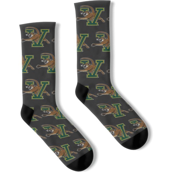 University Of Vermont Catamounts Distressed Primary Socks-image