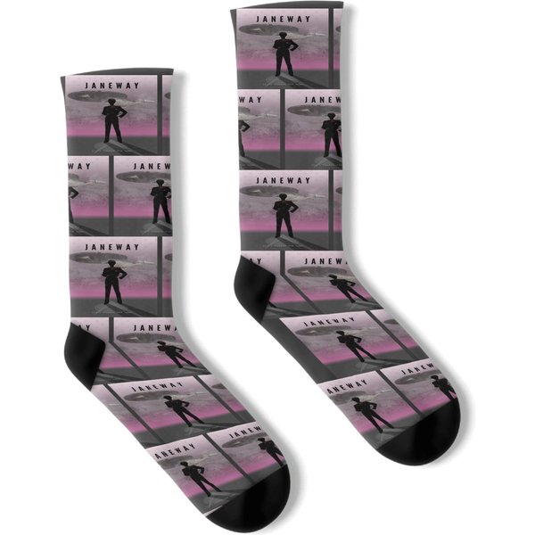 Janeway From Stars Trek Voyager Socks