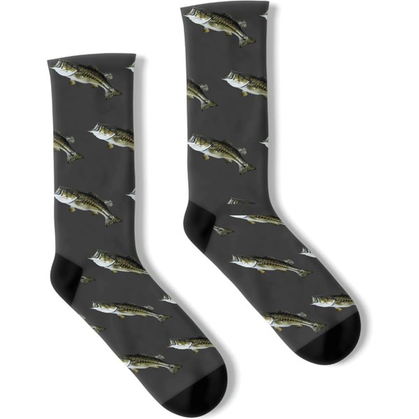 Bass Fishing Socks - Real Larouth Bass Fish