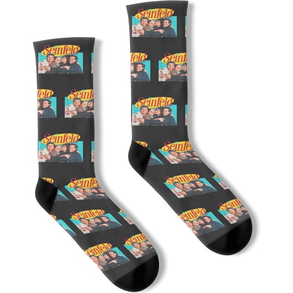 Seinfeld Group Shot Hugging Under Logo Socks-image