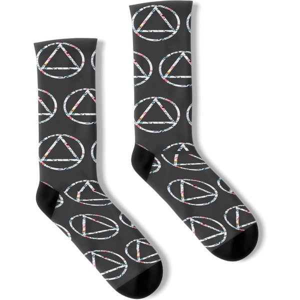 Cool Aa Symbol Narcotics Anonymous Na Aa Gifts Pullover Socks-image