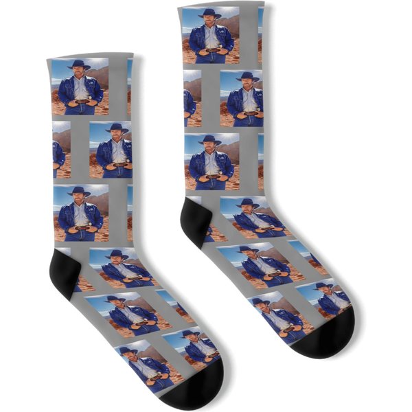Chuck Norris Texas Ranger Premium Scoop Socks