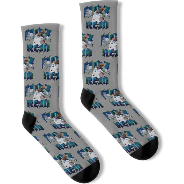 Naz Reid Socks Anthony Edwards Wolves Custom Design Graphic Socks