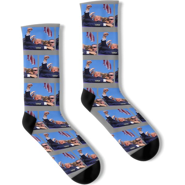 Trump Shot Album Cover Socks-image