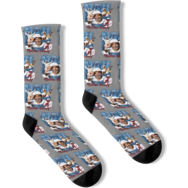 Maze Featuring Frankie Beverly Socks Gift For Fan Black Socks-image