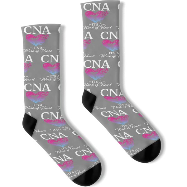 Its A Work Of Heart Cna Certified Nursing Assistant Socks-image