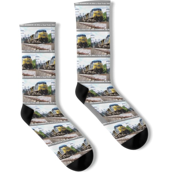 Csx Railroad Ac4400Cw #6 With A Coal Train Socks-image