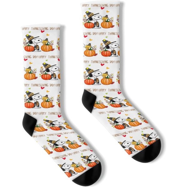 Snoopy Happy Thanksgiving Day Socks-image