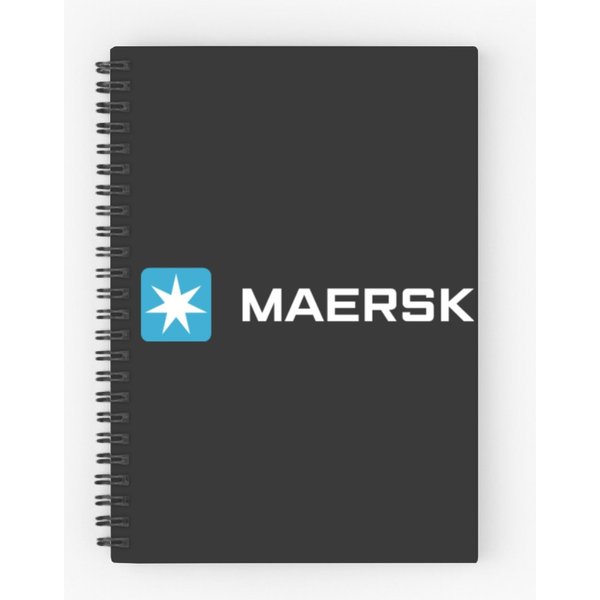 Maersk Transport, Logistics And Energy Logo T Baseball Caps Spiral Notebooks Ruled Line-image