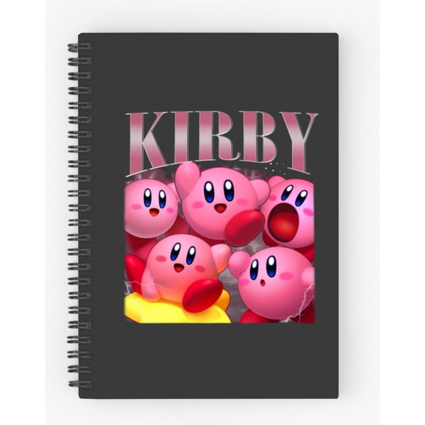 Vintage Kirby Spiral Notebook - Cute And Fun Design-image