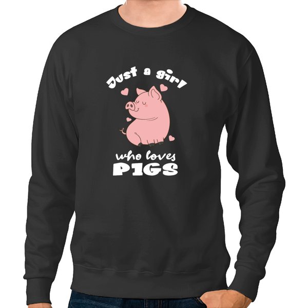 Just Girl Who Loves Pigs Sweatshirts-image
