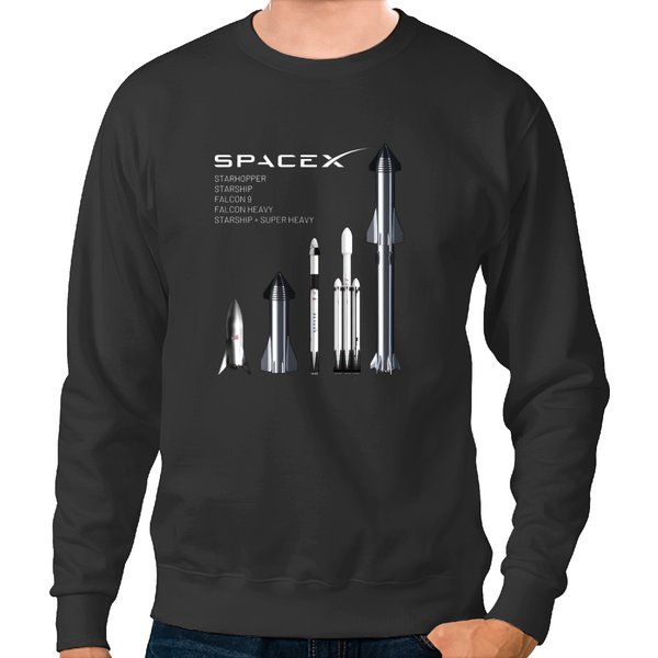 Spacex Rockets - Starship, Falcon Heavy, Falcon 9 Sweatshirts-image