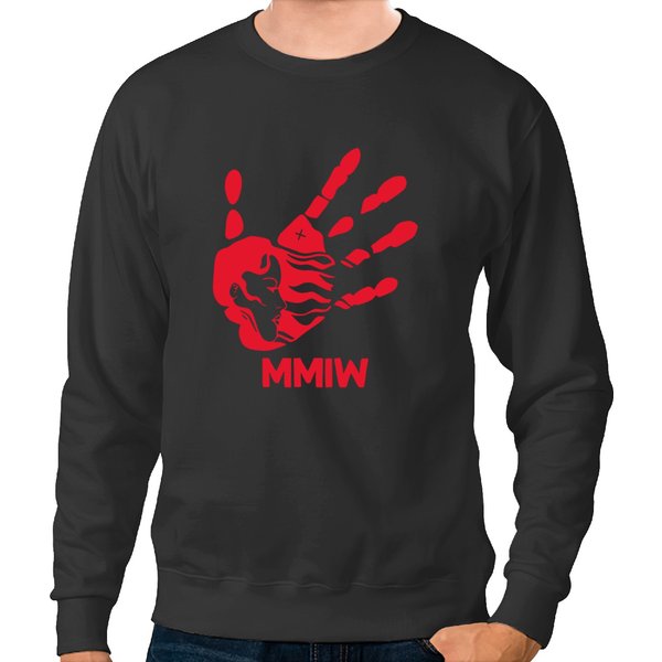 Hand Red Mmiw New 2021 Sweatshirts, Bella Canvas 3001 Sweatshirts-image