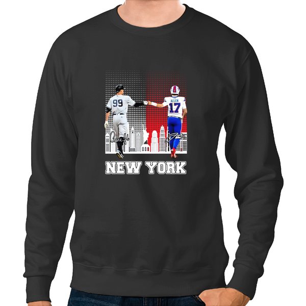 The New York City Sports Teams Aaron Judge Josh Allen Signature Sweatshirts-image