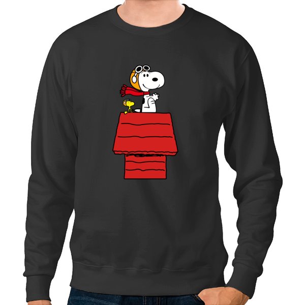 Snoopy Pilot Airplane Sweatshirts-image