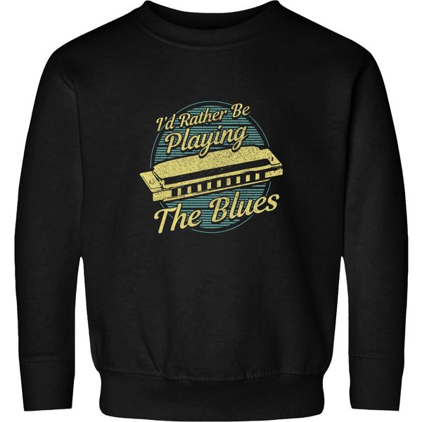 Harmonica Player Vintagess Blues Music Musician Gift Sweatshirts-image