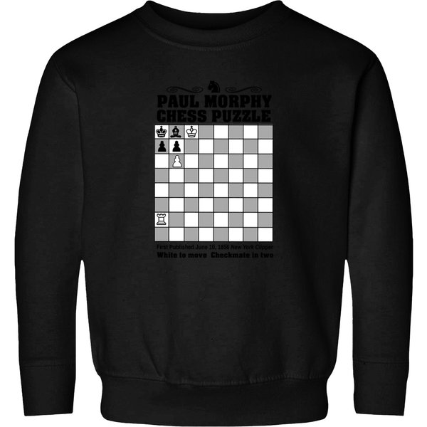 Chess T-Shirtpaul Morphy--Chess Puzzle T-Shirt_By Tsh Designs_ Sweatshirts-image