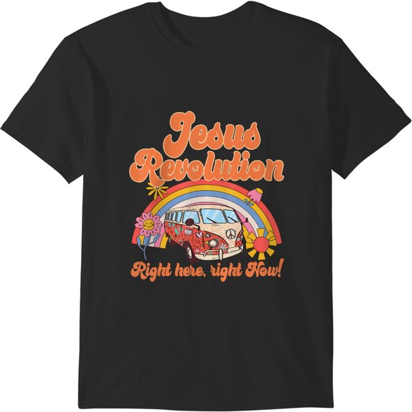 Jesus Revolution Right Here, Right Now Revival Movement T T-Shirts-image