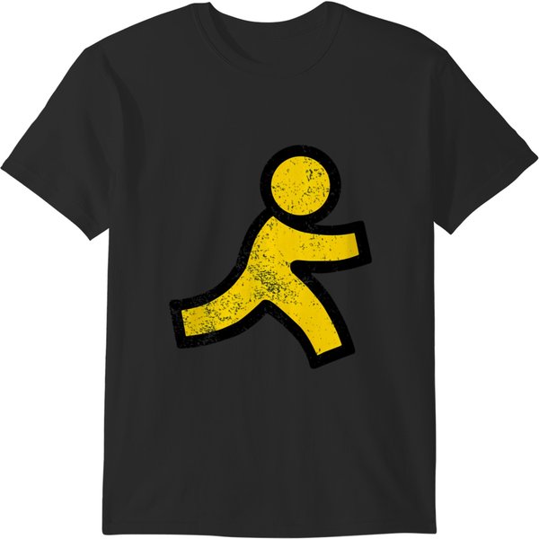 Aol Instant Messenger Distressed Logo T-Shirts-image