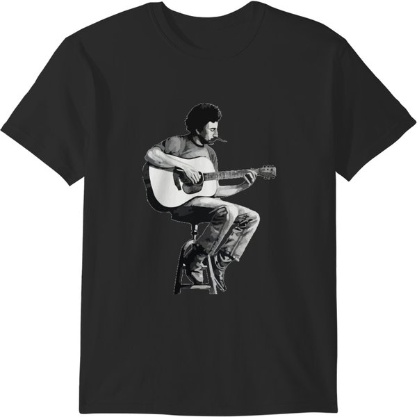 Jim Croce Old Man Listens To Jim Croce Dot Matrix T-Shirts-image