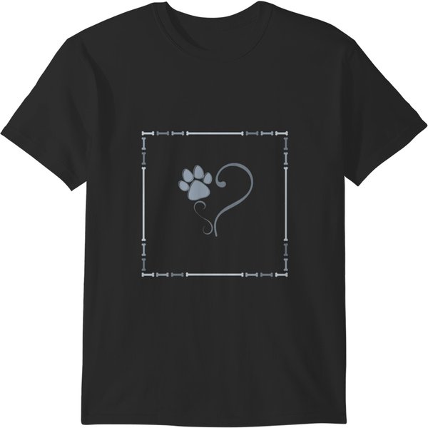 Sweet Paw Heart Print, Dog Heart Paw Print T-Shirts-image