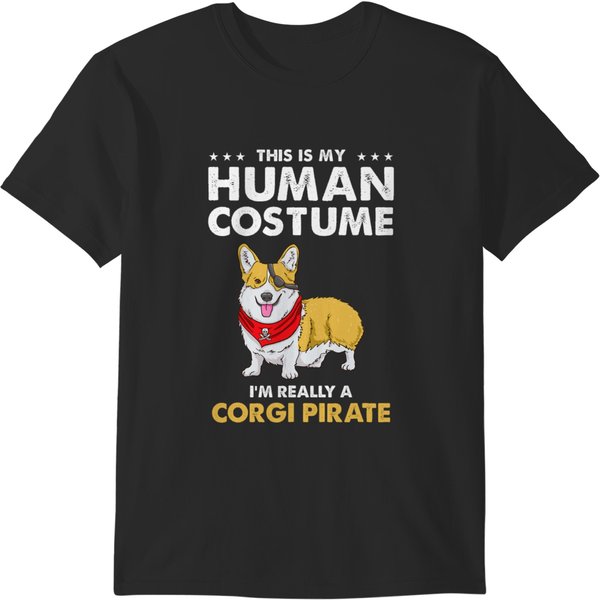 This Is My Human Costume Corgi Pirate T-Shirts-image