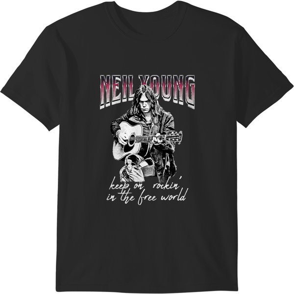 Neil Young Rockin Classicuitar T-Shirts-image
