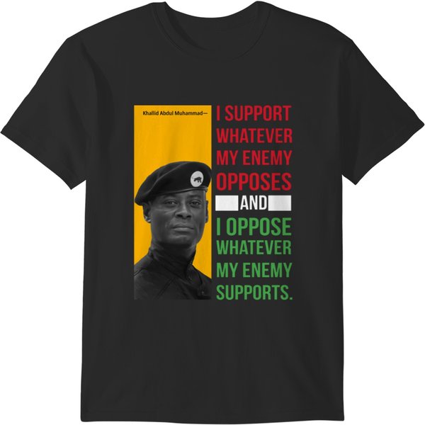 Black Power With Khalid Abdul Muhammad Quote - Black History Studies - T-Shirts-image