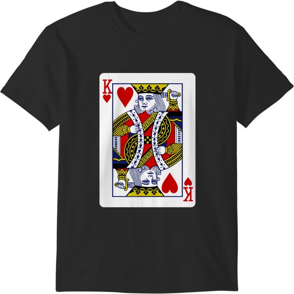 King Of Hearts Playing Card T-Shirts-image