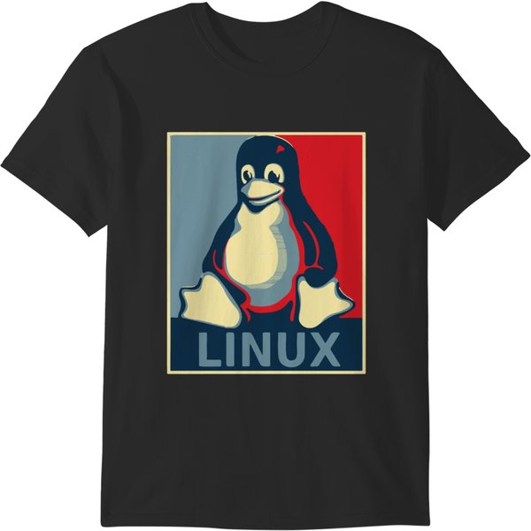 Linux Tux Penguin Obama Poster T-Shirts-image