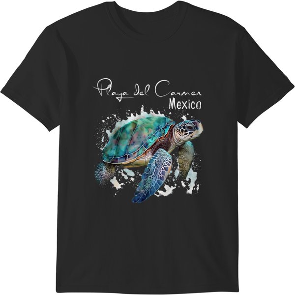 Playa Del Carmen Mexico Sea Turtle Playa Souvenir T T-Shirts-image