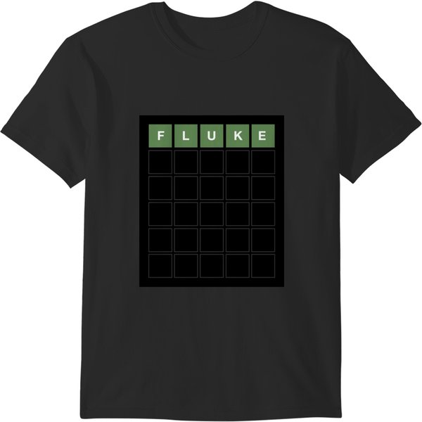 Wordle Fluke - Funny Wordl Grid Word Game Design T-Shirts-image