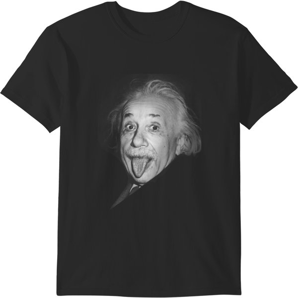 Albert Einstein Genius Tongue Funny T-Shirts-image