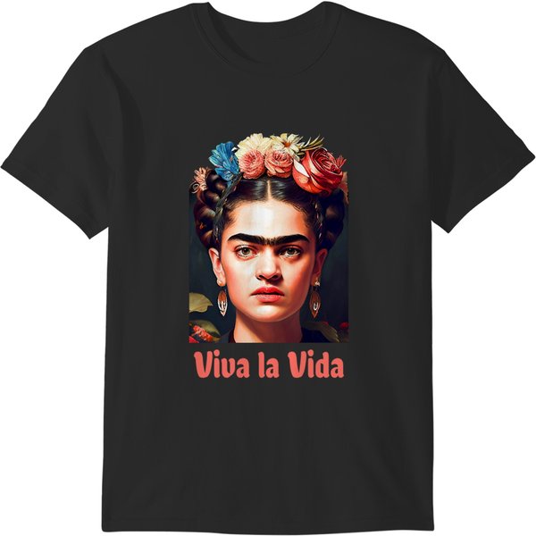 Viva La Frida, Frida Kahlo Khalo Portrait T-Shirts-image