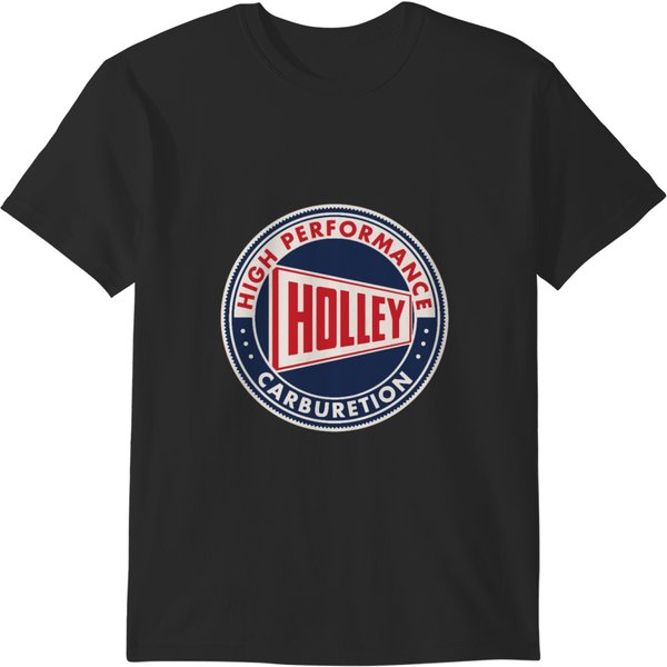 Classic Vintage Holley High Performance Carburetion Sticker Design T-Shirts-image