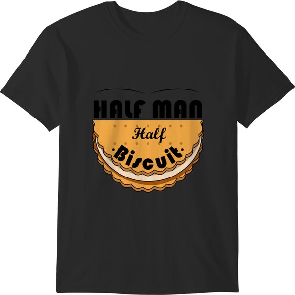 Half Man Half Biscuit, Biscuit Lover, Gifts For Man, Gifts For Friends, Food T-Shirts-image