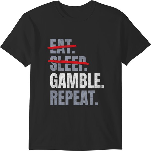 Eat Sleep Gamble Repeat Slot Machine Casino Lover Jackpot T T-Shirts-image