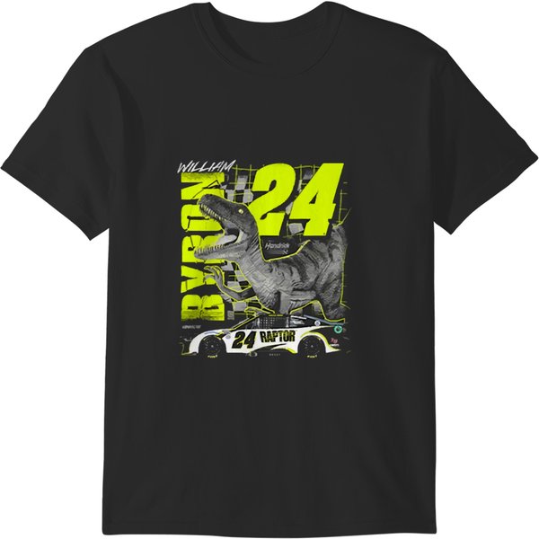 William Byron 24 Raptor Dinosaur T-Shirts-image