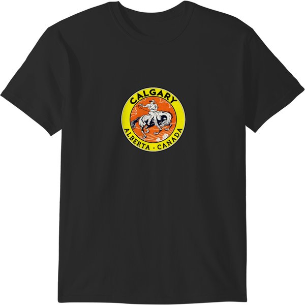 Calgary Alberta Canada Cowboy Horse Stampede Rodeo T-Shirts-image