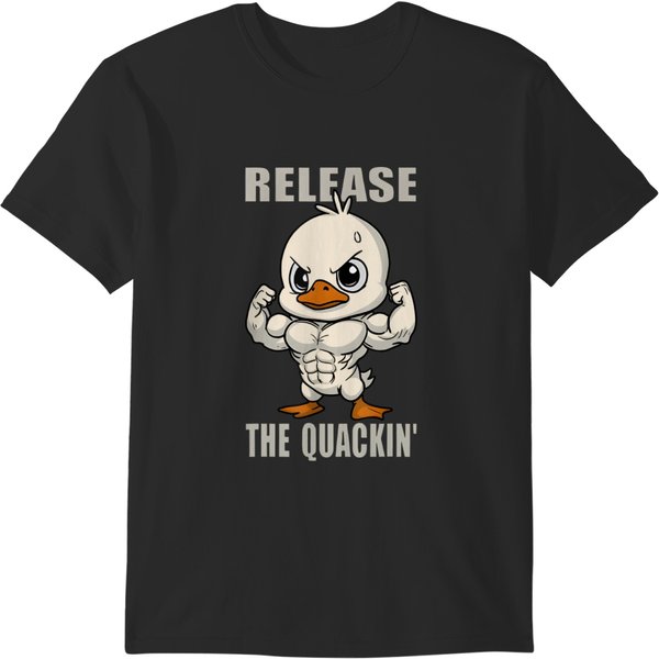 Release The Quackin Duck Gym Weightlifting Bodybuilder T-Shirts-image