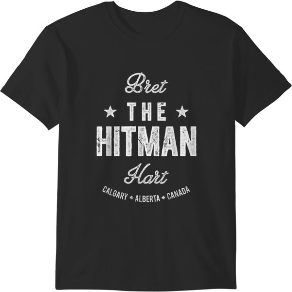 Bret Hart The Hitman Hart Vintage Fight Type T-Shirts-image
