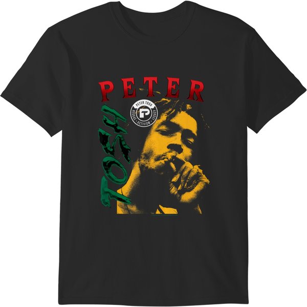 Peter Tosh Yellow Photo By Lee Jaffee T-Shirts-image