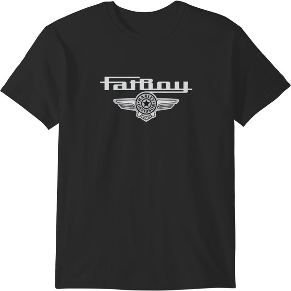 Harley New Fatboy Tank Black Background Sticker Sticker T-Shirts-image