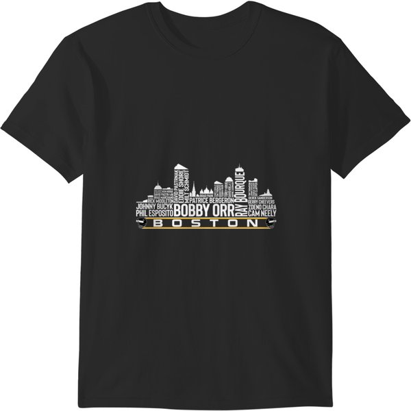 Boston Hockey Team All Time Legends, Boston City Skyline T-Shirts-image