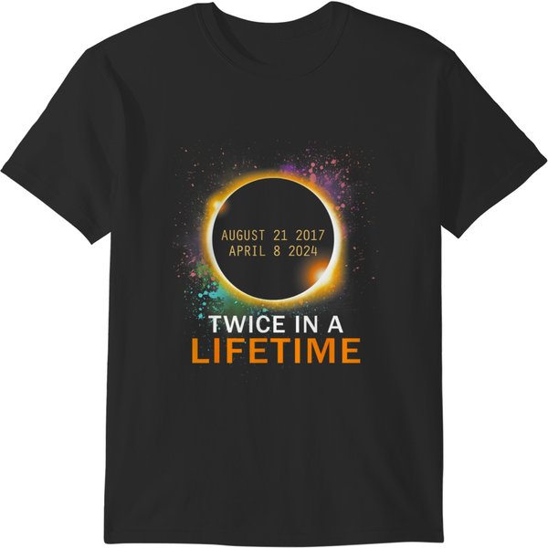 Total Solar Eclipse Twice In A Time 2024 Total Eclipse T-Shirts-image