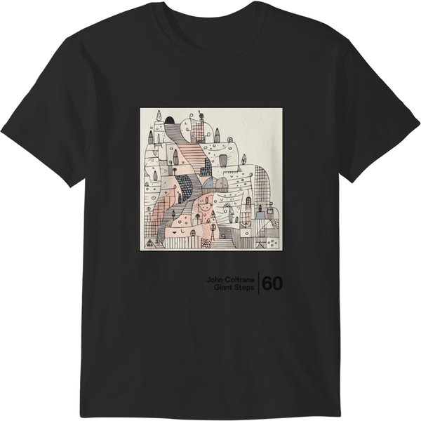John Coltrane -Iant Steps - Minimal Styleraphic Artwork T-Shirts-image
