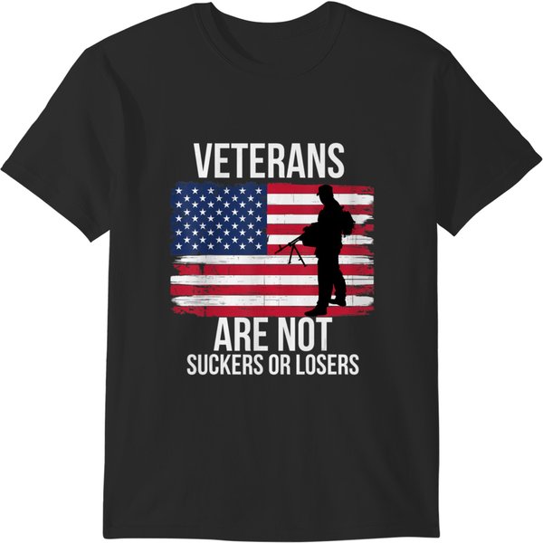 Veterans Are Not Suckers Or Losers Biden 2020 Anti T-Shirts-image