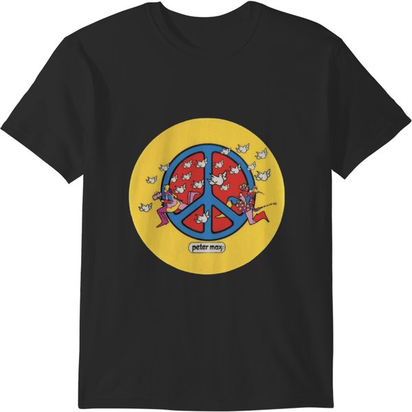 Vintage Peter Max Peace Sign Pop Cosmic T-Shirts-image